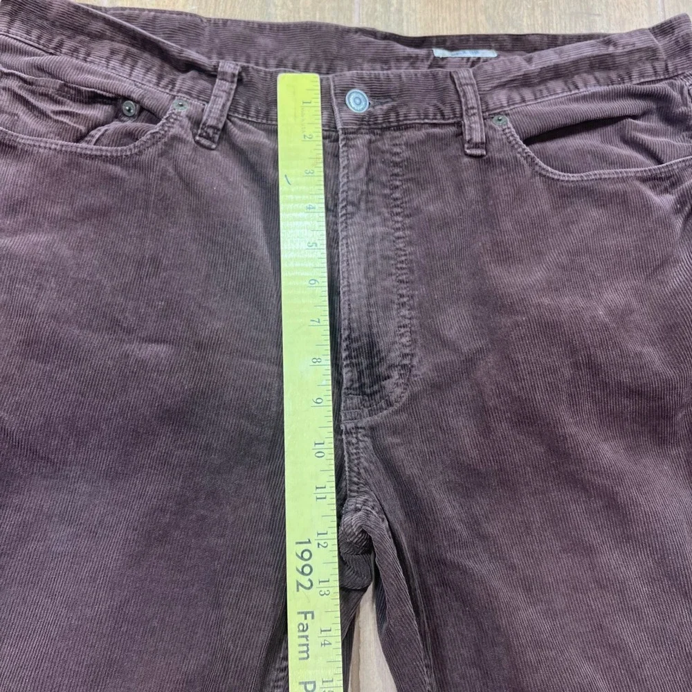 Polo Ralph Lauren Dungarees Mens Corduroy Straight Leg Pants Brown 38x32 vintage
